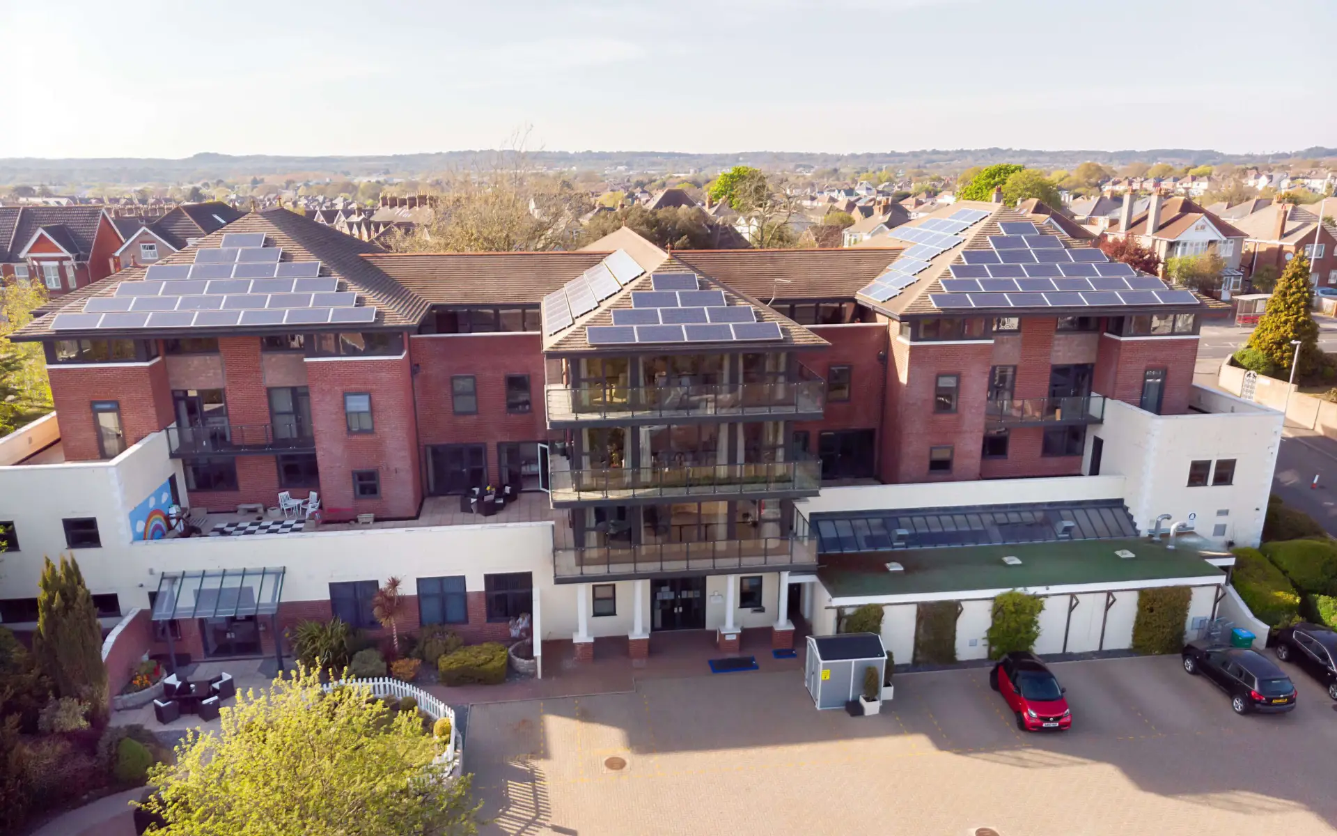 Eagles Mount Care Home with Solar Panels on Roof