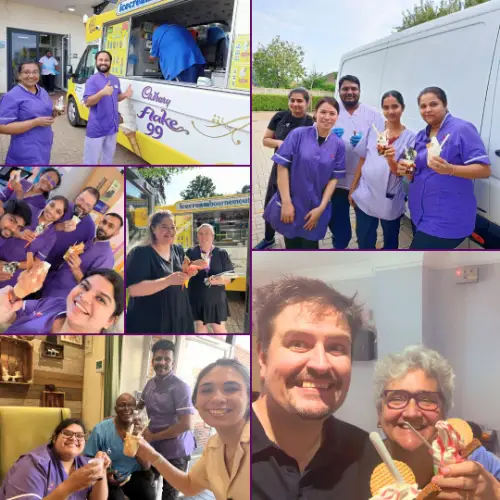 LuxuryCare Staff Enjoying Ice Cream